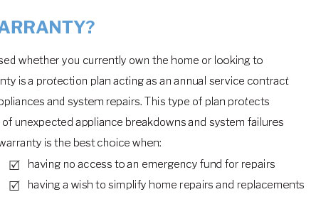 home warranty insurance coverage